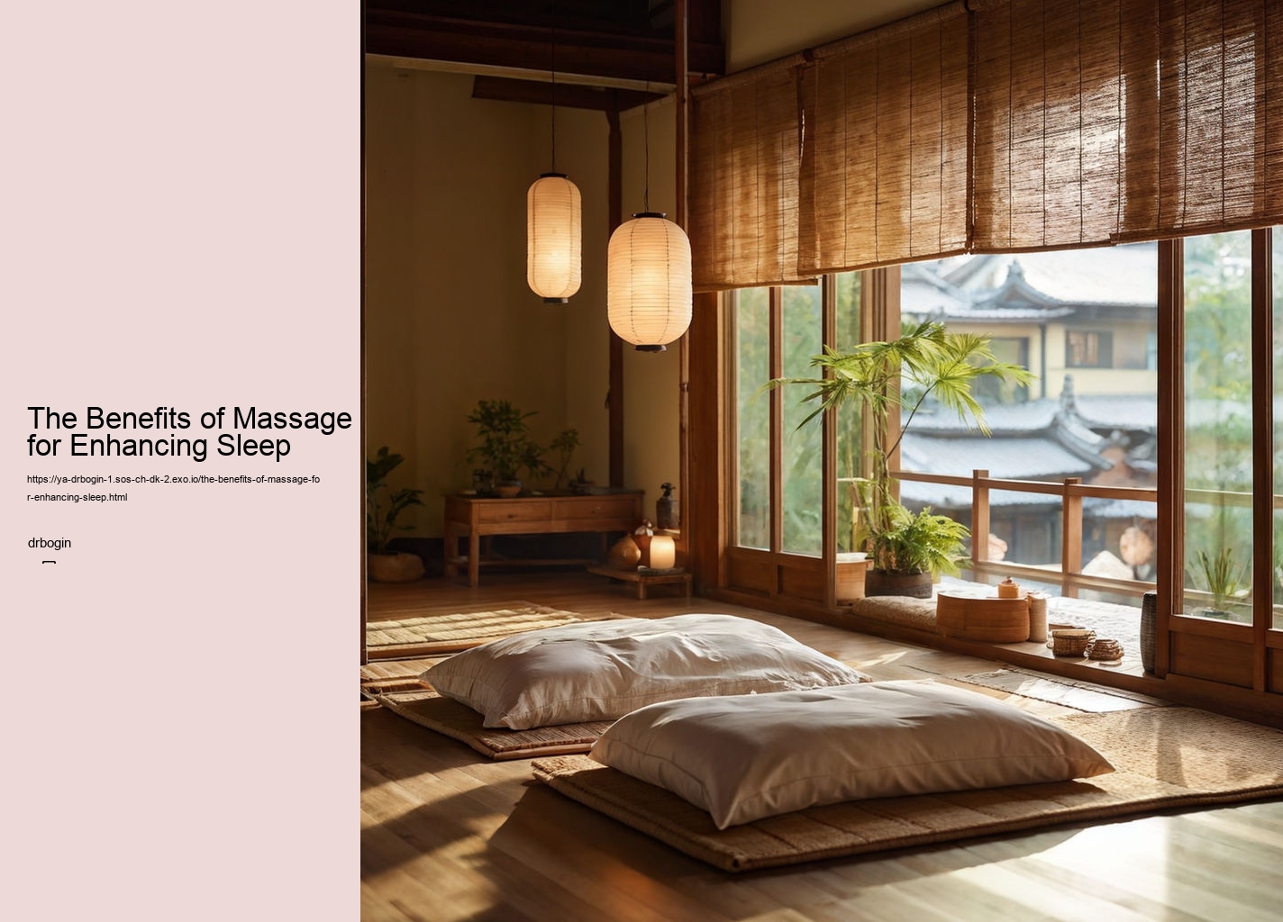 The Benefits of Massage for Enhancing Sleep